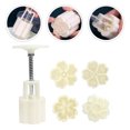 thumbnail image 6 of TABLZONE 1Set White Baking Mold for Moon Cakes with Wear Resistant Material and Beautiful Flower Design, 6 of 9