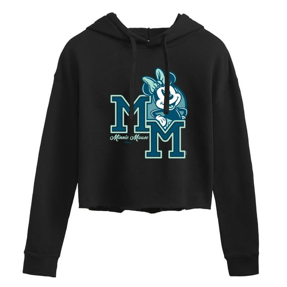 Disney - Minnie Mouse - Juniors Cropped Pullover Hoodie