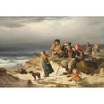 thumbnail image 3 of Peter Raadsig 14x11 Black Modern Framed Museum Art Print Titled - Storm on the West Coast of Jutland (1853), 3 of 5