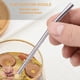 thumbnail image 3 of 2pcs Removable Stainless Steel Straw Filter Spoon With 2 Cleaning Brush, Reusable Metal Straw Spoon Cocktail Stirrer For Drinking Tea, Ice Coffee, 3 of 4