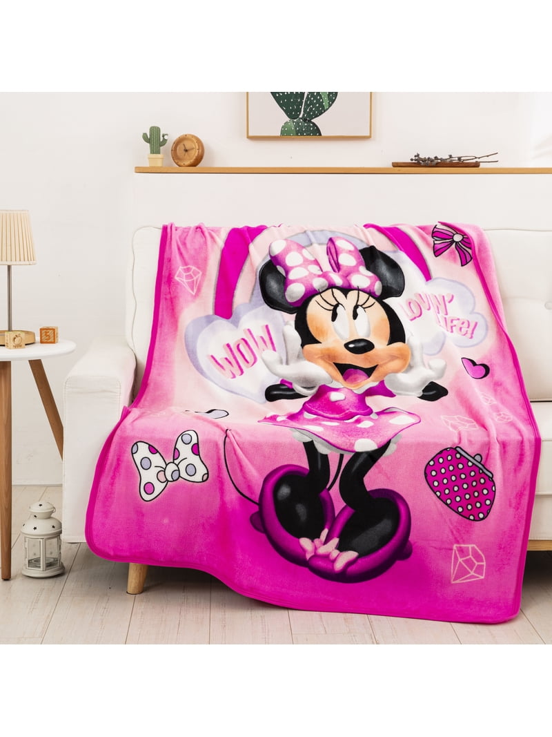 Disney Minnie Mouse Throw Blanket, Silk Touch, 46x60, Multicolor