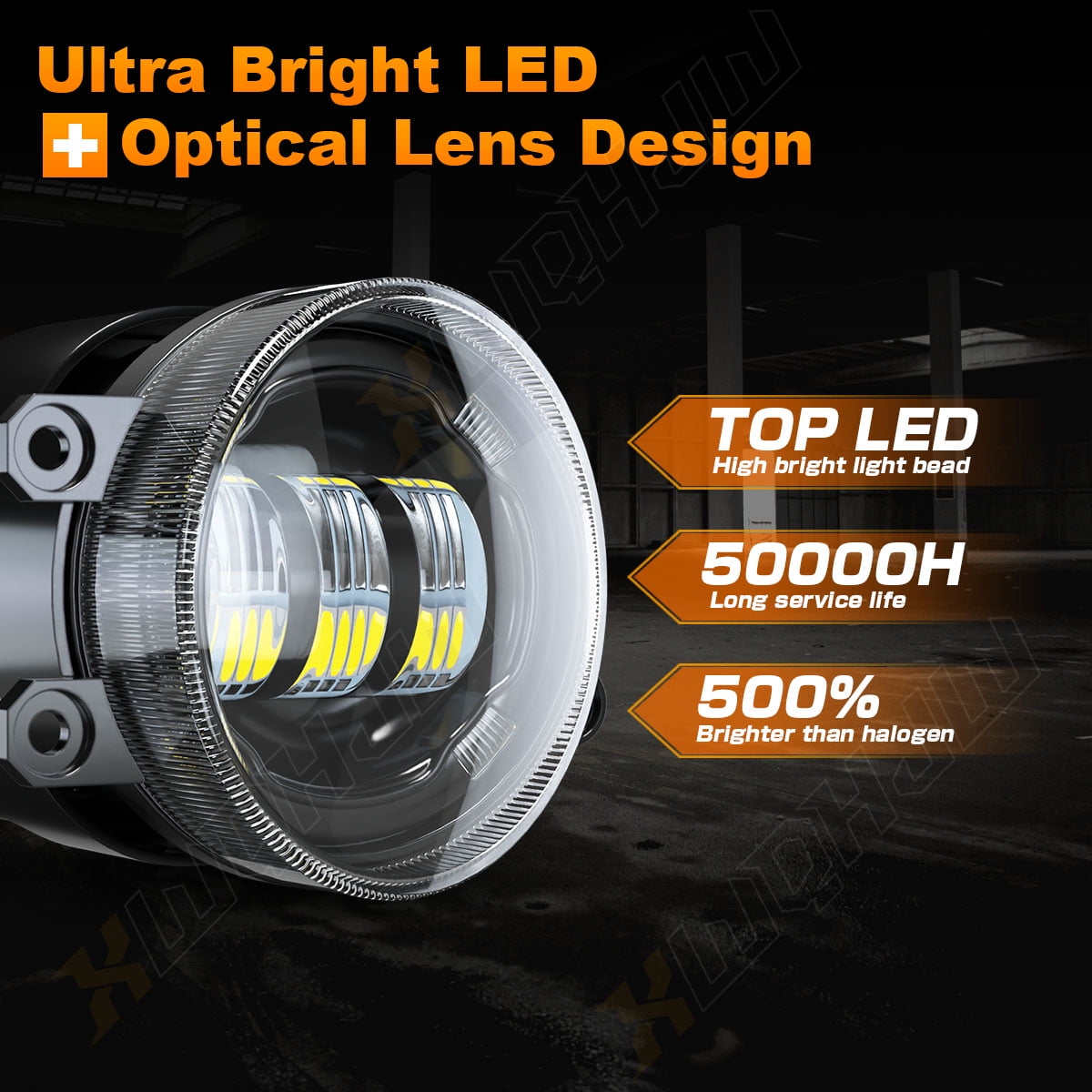 For 2011-2017 Toyota Sienna Clear Lens Front LED Bumper Fog Lights Lamp Assembly