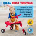 thumbnail image 2 of Tricycle KIDRIM pour Tout-Petits 1-3 Ans Pliable Rouge, 2 of 4