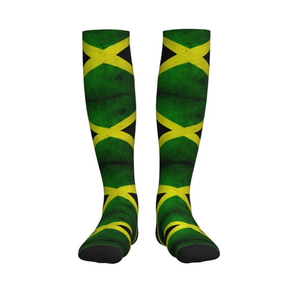 Jamaican Flag Compression Socks Best Support for Women Men Athletic Running Cycling