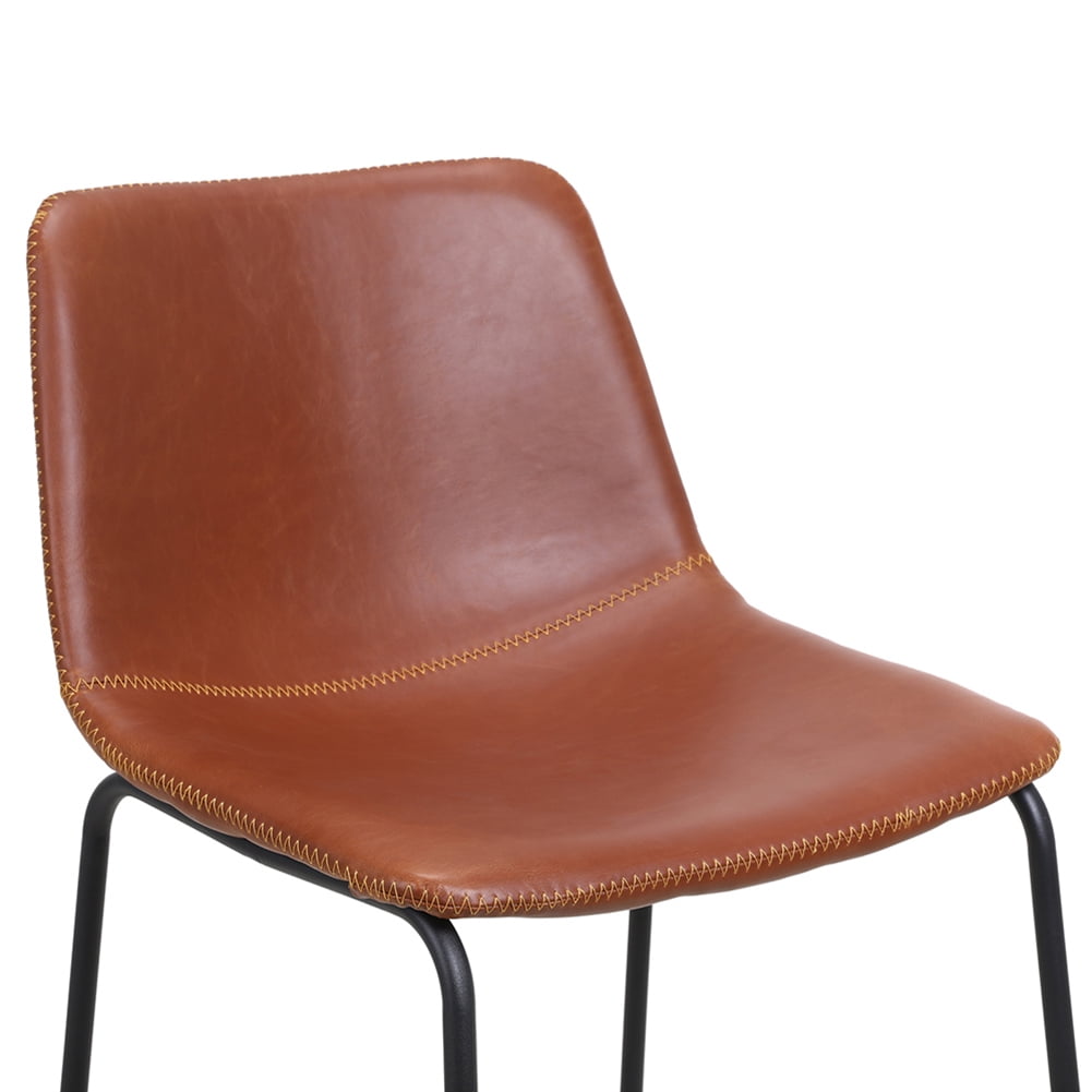 Lowestbest Retro High Stool, Bar Stool with Backrest for Restaurant Office, Bronze
