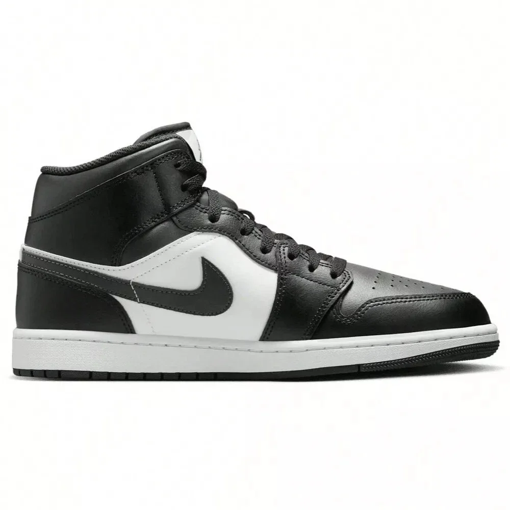 Nike [DQ8426-010] Men's Air Jordan 1 Mid Off Noir Toe *NEW