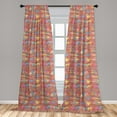 thumbnail image 5 of Ambesonne East Curtains, Colorful Art, Pair of 28"x95", Multicolor, 5 of 5