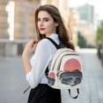 thumbnail image 6 of FORMRS Mini Backpack Purse for Women Travel Daypack Casual Shoulder Bag, Abstract Elephant, 6 of 7
