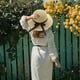 thumbnail image 5 of Circunferencia del sombrero de 56-58 cm, sombrero de paja con lazo, sombrero para el sol con protección solar de verano, sombrero de ala cruda, sombrero para el sol en la playa para vacaciones al, 5 of 5