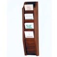 thumbnail image 1 of Wooden Mallet BR24-4BK Cascade 4 Pocket Brochure Rack - Black & Mahogany, 1 of 1