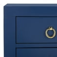 thumbnail image 6 of SAFAVIEH Dion Classic Solid 3 Drawer Chest, Lapis Blue/Gold Handles, 6 of 10