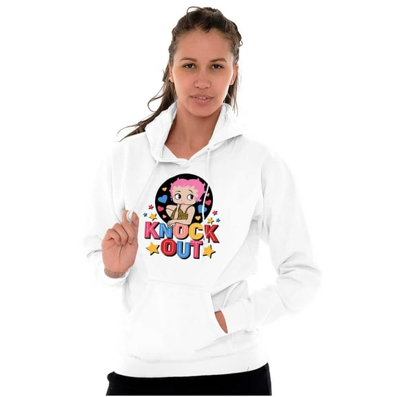 Betty Boop Knock Out Cute Cutie Hoodie Sweatshirt Women Brisco Brands M