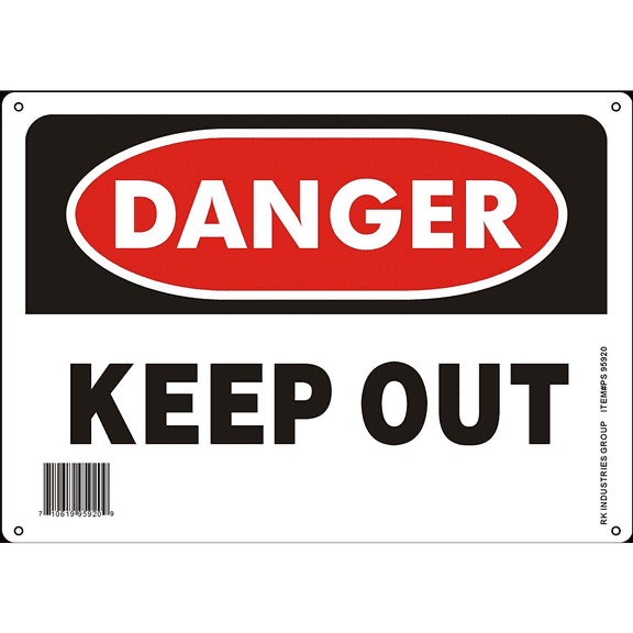 RK OSHA Safety Sign, Legend "Danger Keep Out" - Default Title
