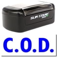 thumbnail image 1 of Slim Pre-Inked COD Stamp, Slim 1444, Ultra Slim Design, Impression Size 1/2" by 1-3/4", Up to 25,000 Impressions - Blue Ink, 1 of 10