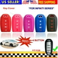 thumbnail image 4 of Silicone Cover Entry Fob Case Skin EntryHolder for Q50 Q60 QX60 Infiniti 4B Key (blue and blue), 4 of 4