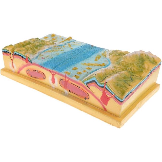 Maqueta de equipo para tectónica de placas Material didáctico sobre geología