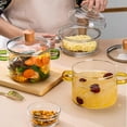 thumbnail image 6 of ACDANC Glass Cooking Pot with Lid - 1.5L (51oz) Heat Resistant Borosilicate Glass Cookware Stovetop Pot Set - Simmer Pot with Cover Safe for Soup,Milk,Baby Food (Yellow), 6 of 7