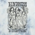 thumbnail image 2 of Junior's Disney Black and White Princesses Kindness is Everything Crop Graphic Tee White/Blue Small, 2 of 3
