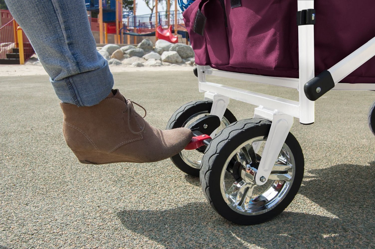 Folding Wagon for Kids, Foldable Canopy with Sun/Rain Shade (Mag)