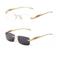 thumbnail image 1 of Gafas de Sol ADE WU Vintage Retro sin Montura con Marco Dorado para Mujer y Hombre, 1 of 7