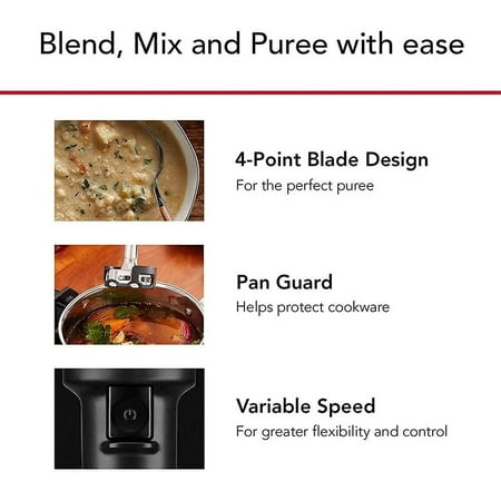 KitchenAid - Cordless Variable Speed Hand Blender with Chopper and Whisk attachment - KHBBV83 - Empire Red