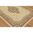 thumbnail image 3 of Tayse Sensation Area Rug 4672 IVORY Traditional Ivory Medallion Border 5' 3" x 7' 3" Oval, 3 of 3