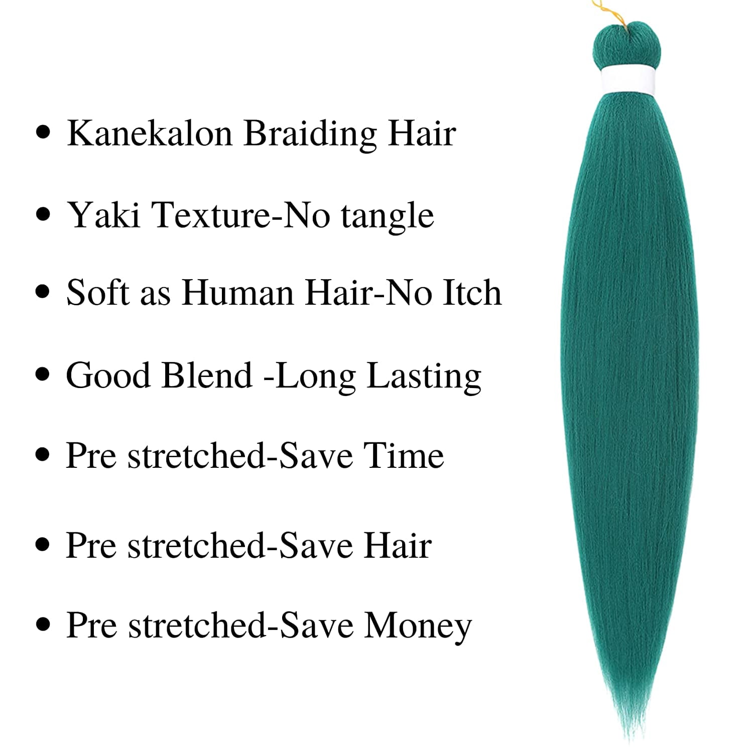 Jade Green Braiding Hair Pre stretched Box Braid Kanekalon  display picture 3