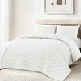 thumbnail image 5 of Exclusivo Mezcla Bed Quilt Set King Size for All Seasons, Stitched Pattern Quilted Bedspread/ Bedding Set/ Coverlet with 2 Pillow shams, Lightweight and Soft, White, 5 of 7
