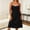 Black, variant on Women's Plus Size Nightgown Spaghetti Strap Sleeveless Lace V Neck Cami Sleep Dress Summer Cooling Sleepwear
