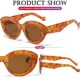 thumbnail image 5 of Gafas de sol AIEYEZO Oversized Cat Eye para mujer Orange Leopard, 5 of 7