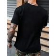 thumbnail image 2 of [Camiseta con estampado gráfico refrescante] Camiseta de moda para hombre con estampado gráfico súper suave y refrescante - Estampado de letras "WARNING DIRTY MIND" - Algodón puro, mangas cortas, cuel, 2 of 5