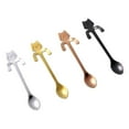 thumbnail image 3 of Cucharadita de café,Juego de cucharas para café,té y postres con forma de gato,Cucharaditas colgantes de acero inoxidable para mezclar,Cuchara mezcladora mini larga con forma de gatito para, 3 of 8