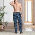 thumbnail image 2 of Logiee Octopus Print Pajama Pants for Men,Men’s Pajama Bottoms,Mens PJ Pants with Pockets & Button Fly-Small, 2 of 6