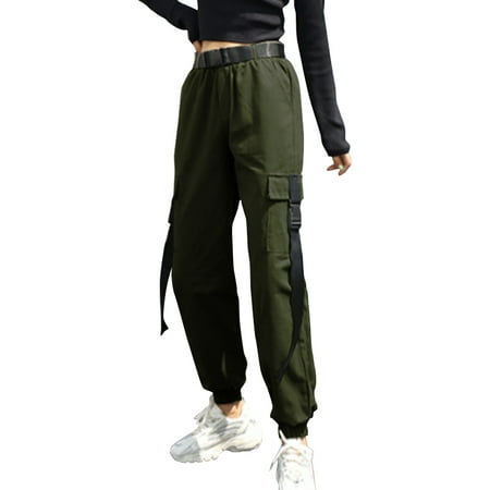 ZANZEA Womens Pants Trousers Side Pockets Simple And Comfortable Cargo ...