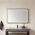 thumbnail image 2 of Vinnova Design 36" Rectangular Aluminum Framed LED Wall Mount Bathroom Vanity Mirror in Black, 2 of 8