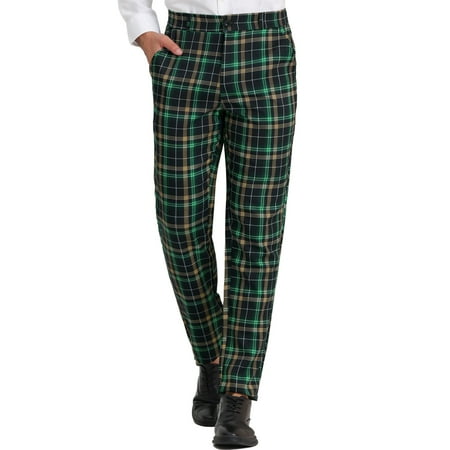 Lars Amadeus Pantaloni scozzesi per uomo Color Block