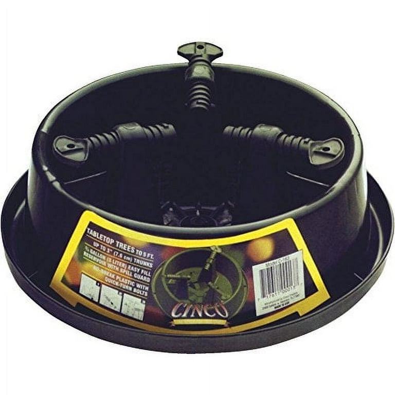 Cinco Advantage Small Plastic Real Christmas Tree Stand, 4 ft