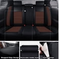 thumbnail image 4 of HUONA Car Seat Cover Set PU Leather Seat Protectors Front and Rear Full Set for Ram 1500 2009-2023, for Ram 2500, 3500 2010-2023 Brown, 4 of 8