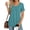 Wheat Blue, variant on Womens T Shirts Short Sleeve Pleated Peplum Babydoll Summer Tops V Neck Dressy Casual Tunic