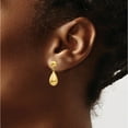 thumbnail image 3 of 10K Yellow Gold Teardrop Hollow Post Dangle Earrings (Width 8) (Length 21) - Jbsp, 3 of 5