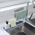 thumbnail image 4 of Telescopic Sink Storage Rack with Comfortable Height, Hygienic Ventilation Drainage Holes for Sink Area, Easy Installation Multipurpose Storage Shelf, Gray Thickened PP Material, 4 of 5
