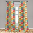 thumbnail image 5 of Ambesonne Modern Curtains, Fashion Kiss Love Design, Pair of 28"x63", Multicolor, 5 of 5
