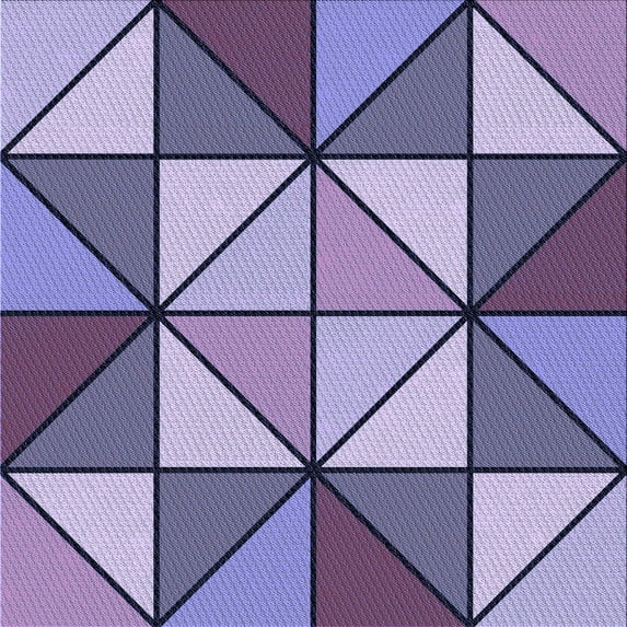 Ahgly Company Machine Washable Indoor Square Transitional Bright Lilac Purple Area Rugs, 8' Square