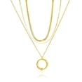 thumbnail image 1 of JeenMata Juego de 3 Collares con Colgante Modernizado de Tres Capas Múltiples para Mujer en Oro Amarillo, 1 of 5