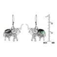 thumbnail image 4 of Majestic Thai Elephants Abalone Shell Inlays .925 Sterling Silver Earrings, 4 of 5