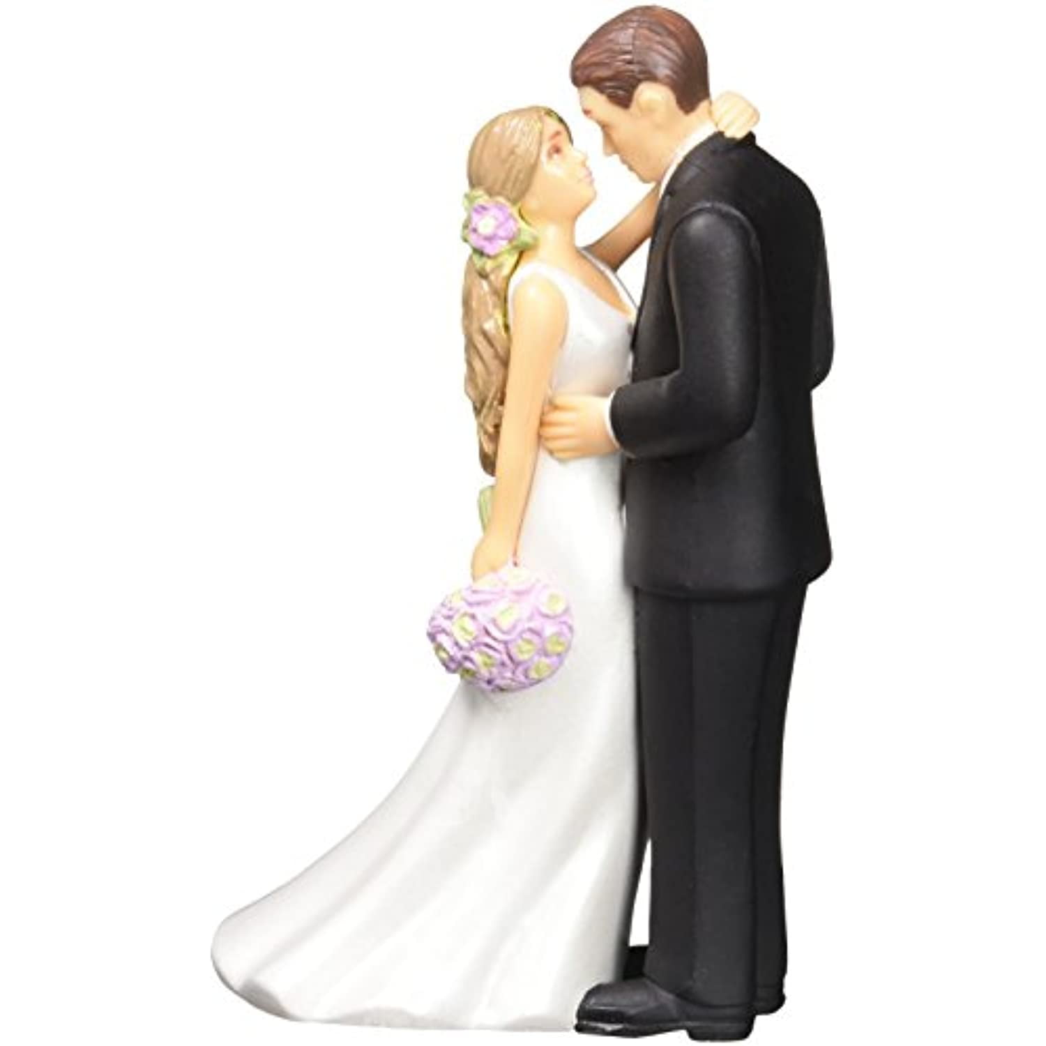 Romantic Embrace Couple Wedding Cake Topper Figure Bride&Groom Anniversary Gift 
