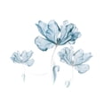 thumbnail image 2 of Calcomanía de pared retro de PVC fácil de despegar para decoración de oficina, pasillo y hogar. Flores azules, 2 of 9