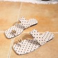thumbnail image 6 of Women Polka Dot Square Toe Two Strap Slide Sandals Casual Summer Flat Shoes White 7.5, 6 of 9