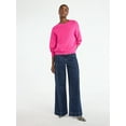 thumbnail image 2 of Scoop Women's and Women's Plus Oversized Crewneck Sweater, Lightweight, Sizes XS-4X, 2 of 5
