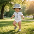 thumbnail image 4 of BOBOGOJP Baby Sun Hat UPF 50+ Sun Protective Toddler Bucket Hat Summer Kids Beach Hats Wide Brim Outdoor Play Hat for Boys Girls, 4 of 5